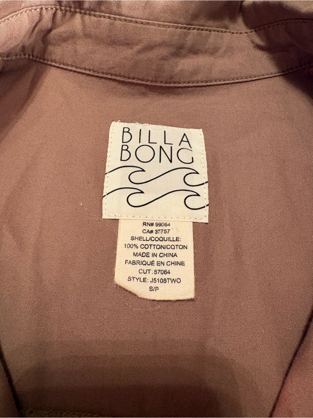 Billabong Women's Army Green Button-Down Utility Shirt with Patches - Picture 2 of 7